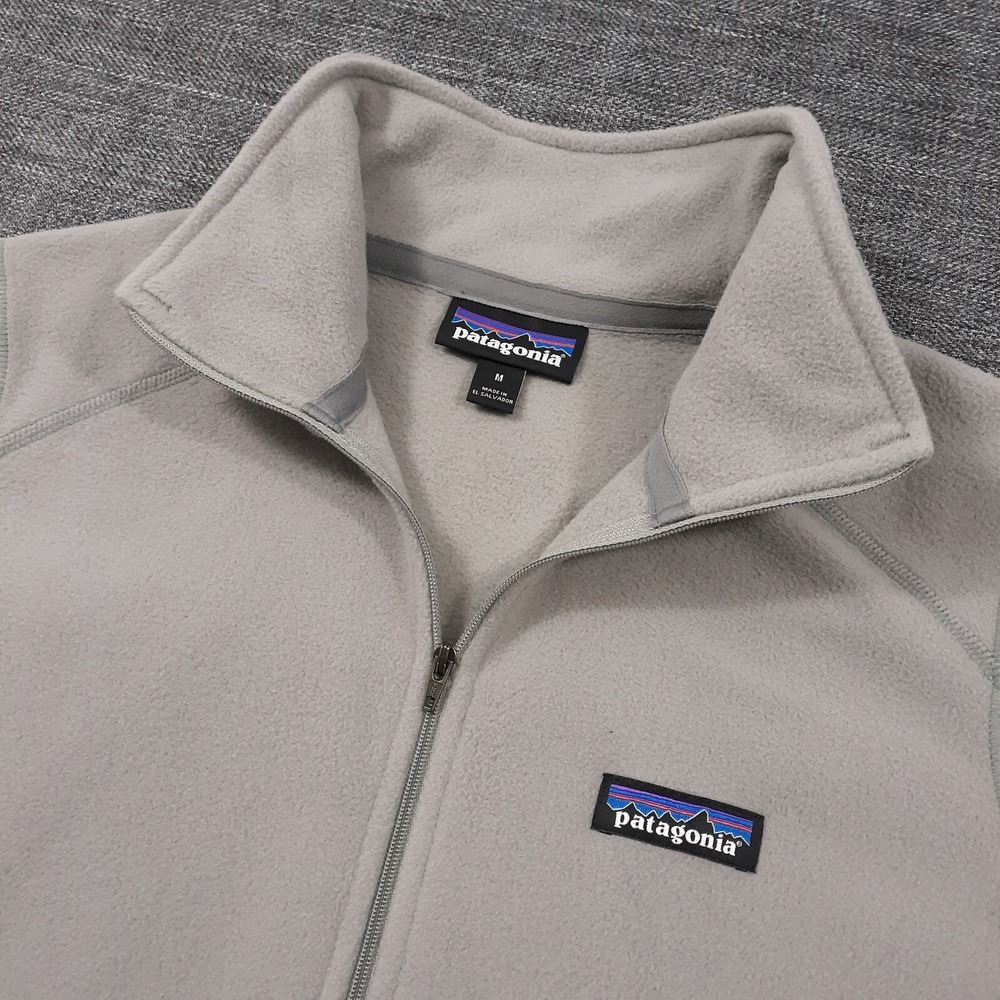 Patagonia Sweater Womens Size Medium 1/4 Zip Gray Lightweight Outdoor Hiking